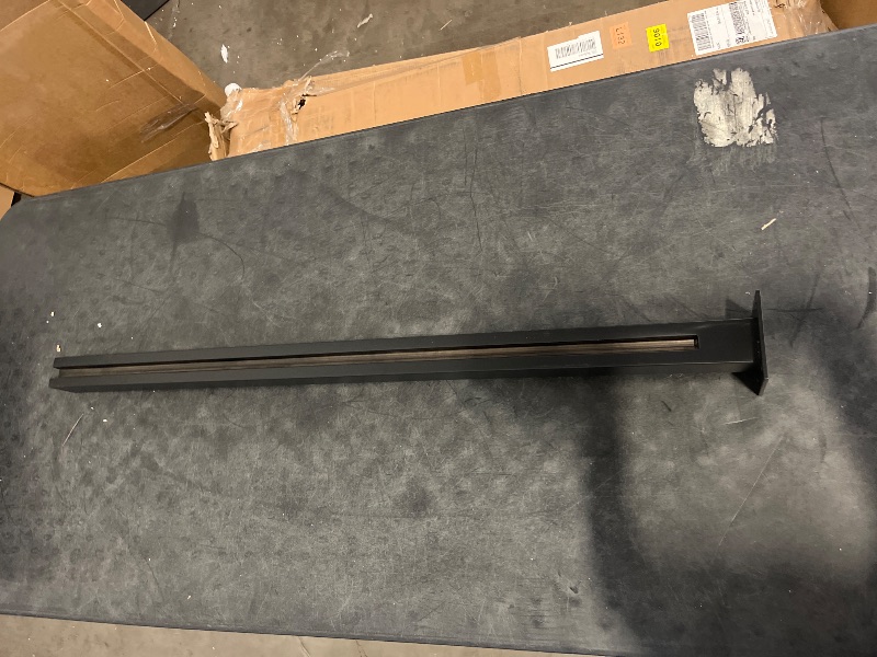 Photo 1 of [Patent]Muzata 1Pack 36"x2"x2" Black Glass Railing Post for Level or Stair Middle and End Post with Bracket for Handrail T304 Stainless Steel Indoor Outdoor Glass Railing System for Deck Pool GS41 BG4