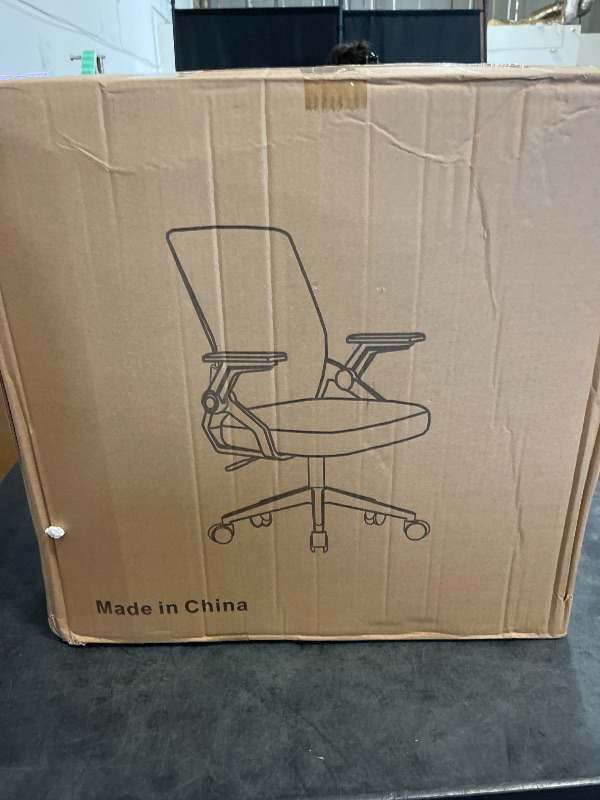 Photo 1 of COMHOMA Office Chair with Flip-up Armrests Ergonomic Computer Desk Chair with Adaptive Lumbar Support & Breathable Mesh, Pink