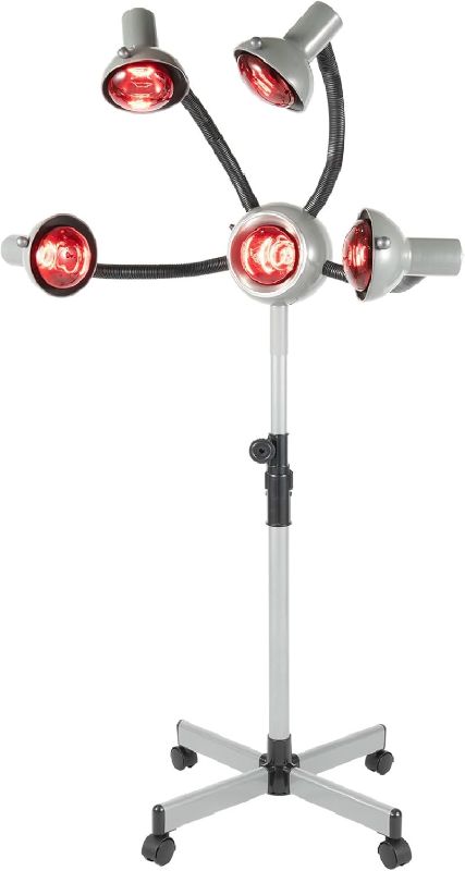 Photo 1 of 5 Head Infrared Heat Lamp Salon Professional Infrared Hair Color Processor Red Light Dryer Hair Drying Care with Flexible Arms Hairdressing Perm Dyeing Heater Hair Steamer