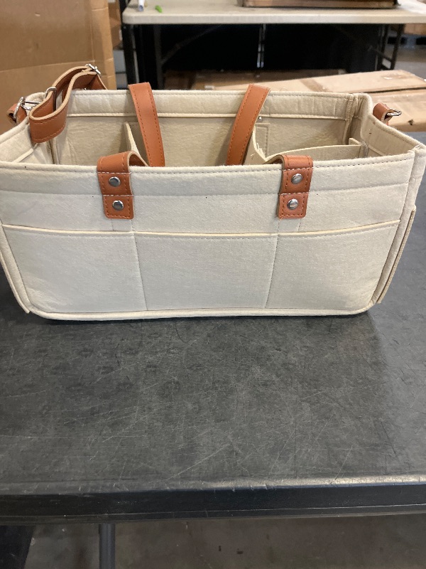Photo 1 of Baby Felt Storage Basket Nursery Organizer Infant Diaper Bag with Handle