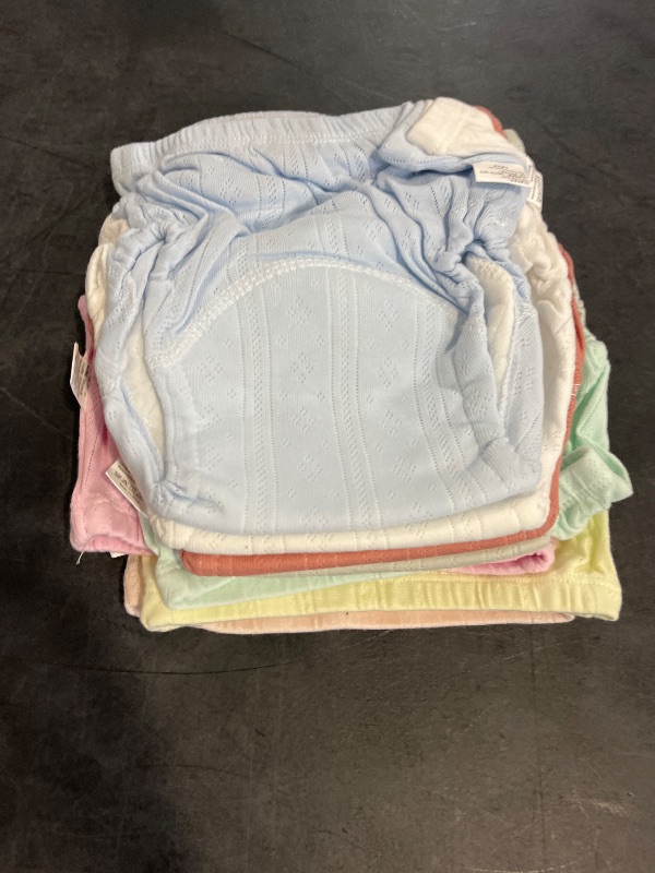 Photo 1 of 8-Pack Baby Training Briefs - Soft Breathable Toilet Training Pants for Boys & Girls, Assorted Colors (Black, White, Light Blue, Pink, Beige, Mint Green) with Elastic Waistband & Adjustable Drawstring, Potty Training Underwear, Baby Underwear, Comfortable