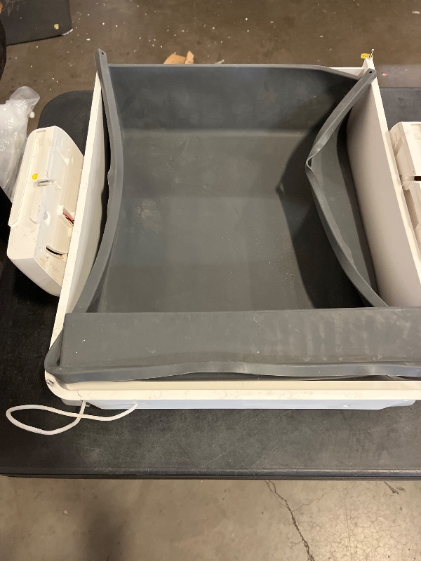 Photo 1 of Loveepee Self Cleaning Litter Box,Fully Open Automatic Litter Box with App Control for Multiple Cats,Electric Litter Robot with Triple Sensor Protection,10L Waste Bin,Include 1 Roll Liners - White
