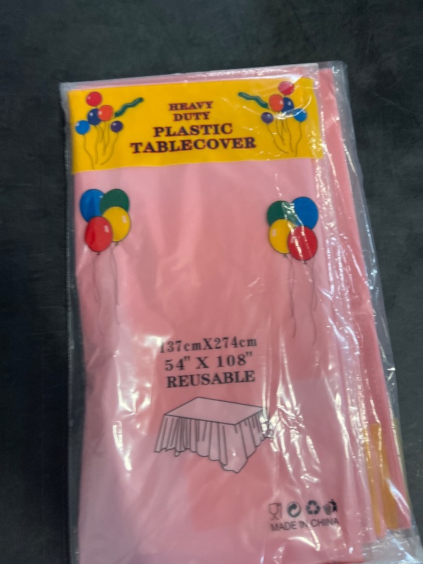 Photo 1 of 4pcs Heavy-duty plastic table covers