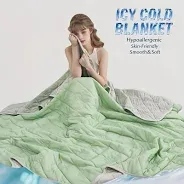 Photo 1 of Alliving Textiles Bright Green cooling blanket 79.92"*90.16" 