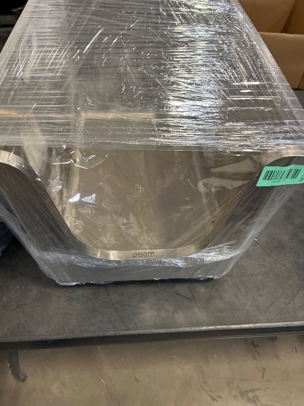 Photo 1 of Ptlom Stainless Steel Litter Box with 13.7'' High Sides Anti-Splashing Seamless Metal Litter Box Extra Large Low Entry Litter Pan for Big Cats