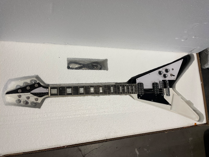 Photo 1 of Yinyang Fly V Electric Guitar HH Dot Inlay Chrome Hardware Unbrand can Sticker Fast Ship