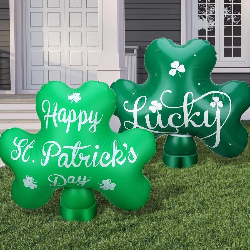 Photo 1 of 4Pcs  St. Patricks Shamrock inflatable 