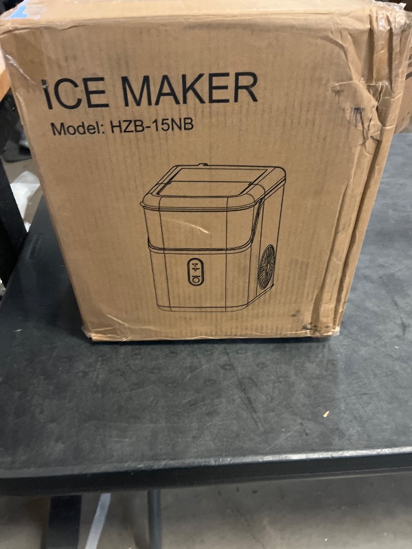 Photo 1 of Qunler Nugget Ice Maker Countertops, 33lbs Per Day Portable Pebble ice machine, Crushed ice maker with Soft Chewable Ice for Home, Party, RV, Camping, Stainless Steel Black