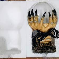 Photo 1 of Halloween Witch luminescence Crystal Ball Scene Setting Magic Hand Ornaments Creative 7 Colors Gradient Finger Induction Light