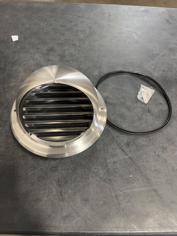 Photo 1 of 4 Inch approximately 10.2 cm Quality 304 Stainless Steel Wall Air Vent Hood with Louver & Mesh - Ideal for HVAC, Dryers & Industrial Use