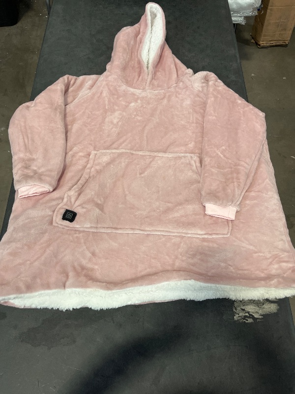 Photo 1 of Heated Wearable Blanket Oversized Lazy Hoodie with Large Heating Area on Back Short Version