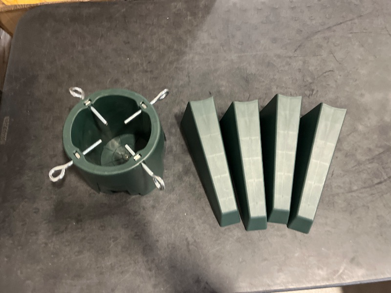 Photo 1 of FORUP Christmas Tree Stand, Xmas Tree Base Stand, Christmas Tree Holder for Real Trees, Green