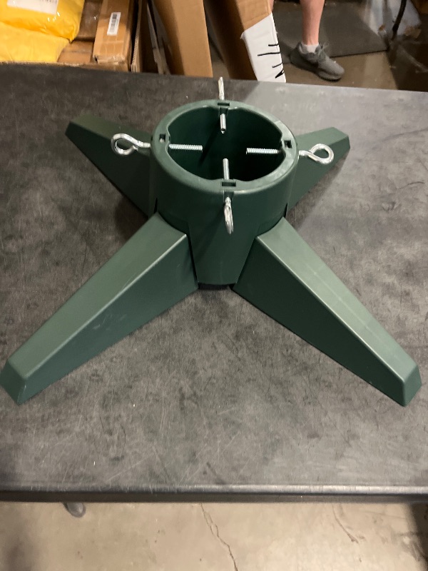 Photo 1 of FORUP Christmas Tree Stand, Xmas Tree Base Stand, Christmas Tree Holder for Real Trees, Green