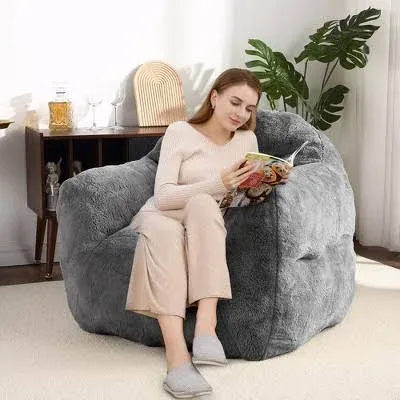 Photo 1 of Bean Bag Chair for Adults with Filler Lazy Sofa Soft Plush Bean Bag Couch Floor Sofa