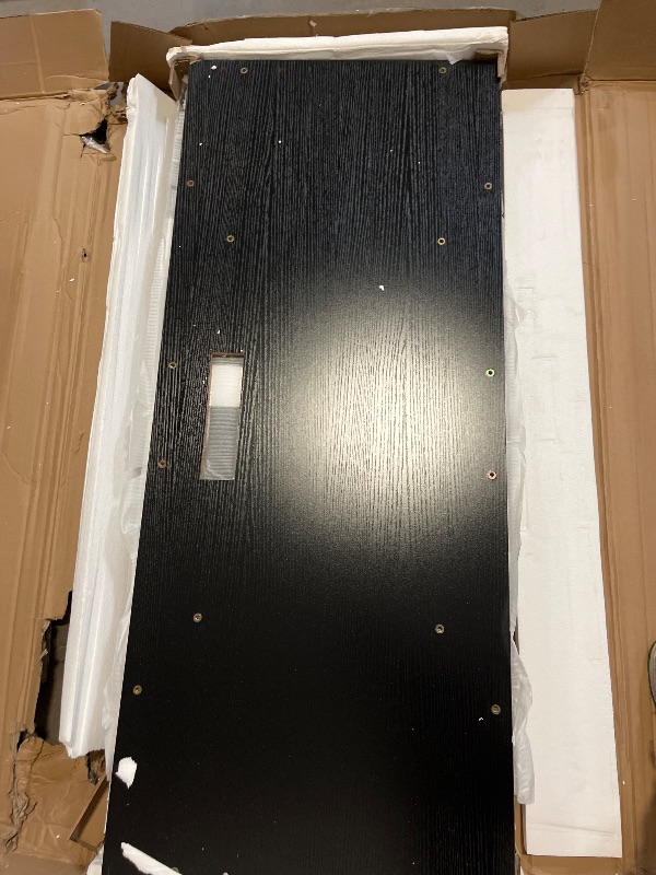 Photo 1 of 65 Inches Reversible LED Gaming Desk Black