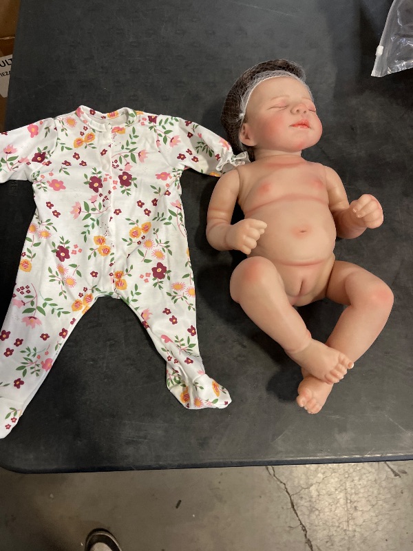 Photo 1 of 20-Inch Realistic Reborn Baby Doll with Hand-Painted Details – Baby Dolls with Accessories Lifelike Doll Toy Gift for Kids 3+
