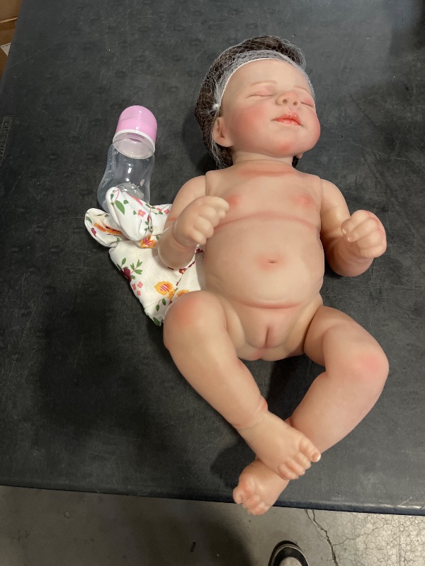 Photo 1 of 20-Inch Realistic Reborn Baby Doll with Hand-Painted Details – Baby Dolls with Accessories Lifelike Doll Toy Gift for Kids 3+