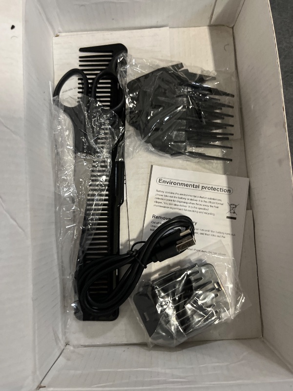 Photo 1 of WEEME 819 Silver Barber Clipper Set - USB Rechargeable Hair Trimmers with LCD Display, T-Blade Shaver for Men, Professional Grooming Kit