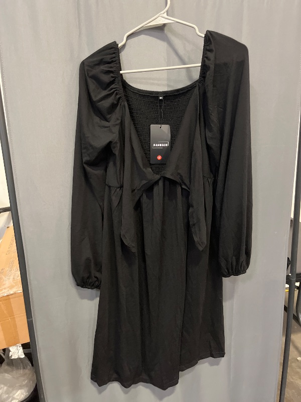 Photo 1 of Size M Black long sleeve smocked dress