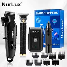 Photo 1 of 4-in-1 Rechargeable Electric Grooming Kit for Men - Hair Clipper Electric Foil Shavers and Beard Trimmers, Ear, Nose Hair Trimmer Set, USB Charged - Perfect Holiday or Father's Day Gift