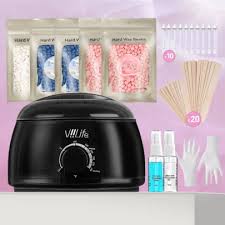 Photo 1 of Wax Machine Kit for Hair Removal Waxing Heater and Beans Kit Depilatory Epilator Wax-melt Pot Paraffin Warmer Heating Machine clt waxer wax tip affordable wax kit ai wax hair removal waxing kit hair removal wax bean Body Care Smooth