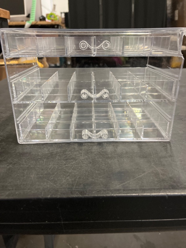 Photo 1 of 5-Tier Acrylic Jewelry Organizer Box With 5 Drawers And 120 Slots, Clear Dustproof Storage For Earrings Rings Necklaces Bracelets And Nail Accessories