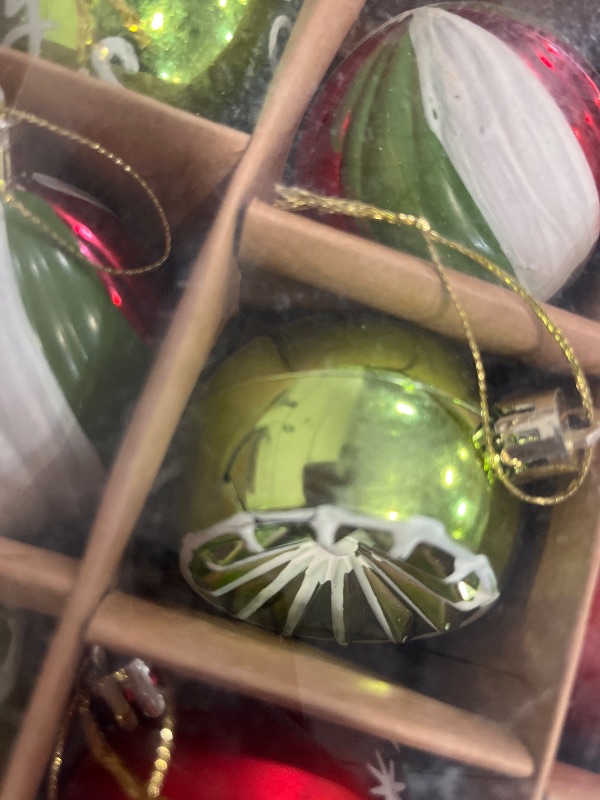 Photo 1 of 20pcs Festive Christmas Ornament Set - 2.36" Red & Green