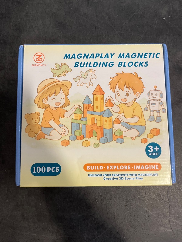 Photo 1 of 100pcs STEM Magnetic Blocks & Cubes