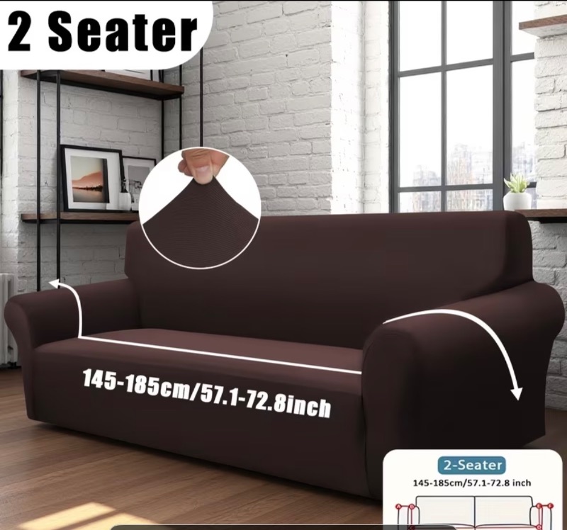 Photo 1 of Classic Stretch Sofa Cover with Elastic Band, Milk Fiber Fabric Slipcover-Grip, Machine Washable, Polyester & Spandex, Fits Armchair