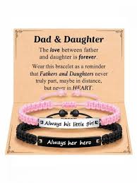 Photo 1 of Father Daughter Bracelet Birthday Father's Day Christmas Gift for Dad Daddy from Daughter Gift