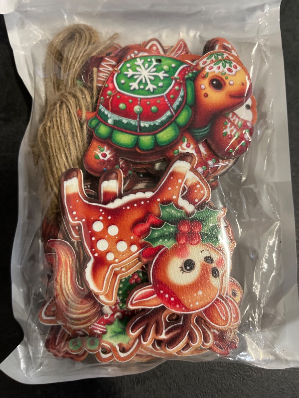 Photo 1 of 24 pack gingerbread animal series ornaments set 