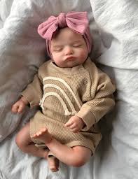 Photo 1 of Lifelike Reborn Baby Dolls Girl 20 Inch Sleeping Realistic Newborn Baby Dolls Soft Cloth Body Cuddly Dolls Birthday Toy for Kids Age 3+