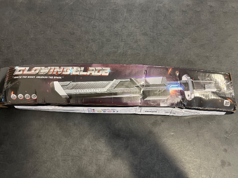 Photo 1 of Cyberpunk Spark Sword Toy - 22.4in USB-C Rechargeable, 8-Color RGB LED Light, Mist Spray, Smart Hit Sound Interaction