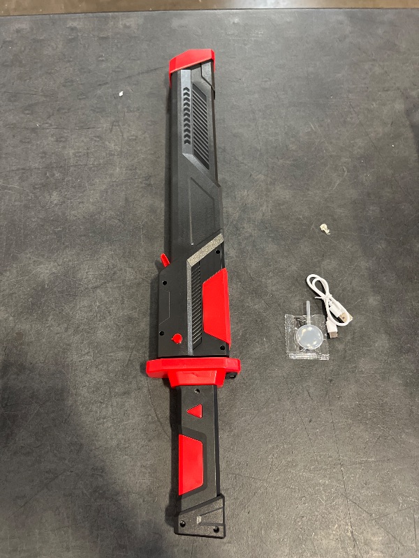 Photo 1 of Cyberpunk Spark Sword Toy - 22.4in USB-C Rechargeable, 8-Color RGB LED Light, Mist Spray, Smart Hit Sound Interaction