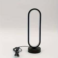 Photo 1 of 1pc Bedside Lamp, Round Table Lamp for Bedroom and Living Room, Black and White USB Dimmable LED Night Light