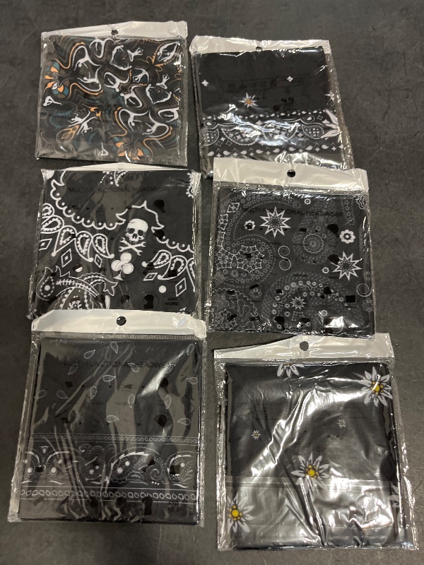Photo 1 of 6 Pack Bandanas Scarf for Men 