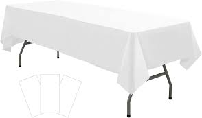 Photo 1 of 1 pack white rectangular tablecloths 50 x 118