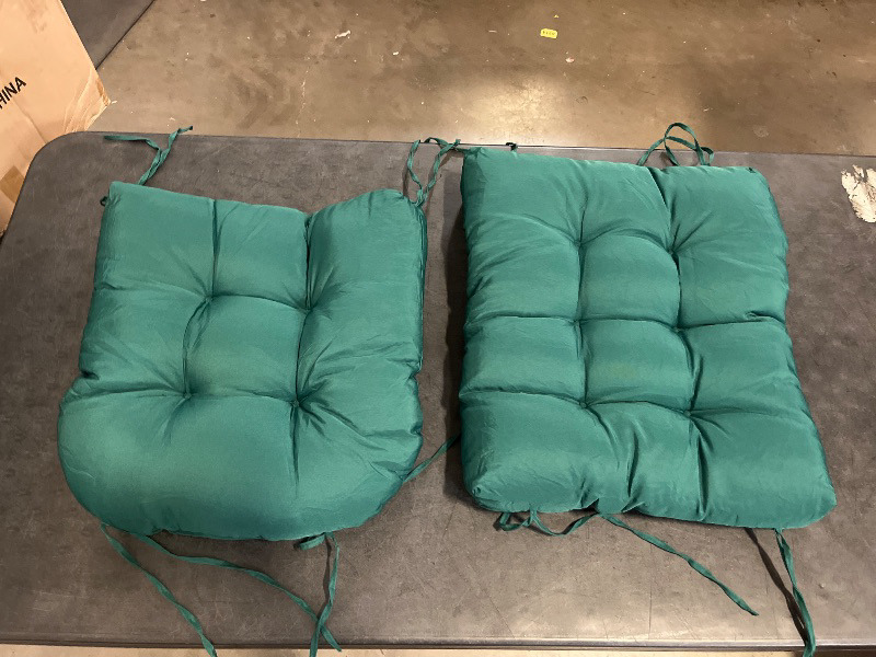 Photo 1 of 1pc Greendale Home Fashions Outdoor Tufted Chair Cushion, Green