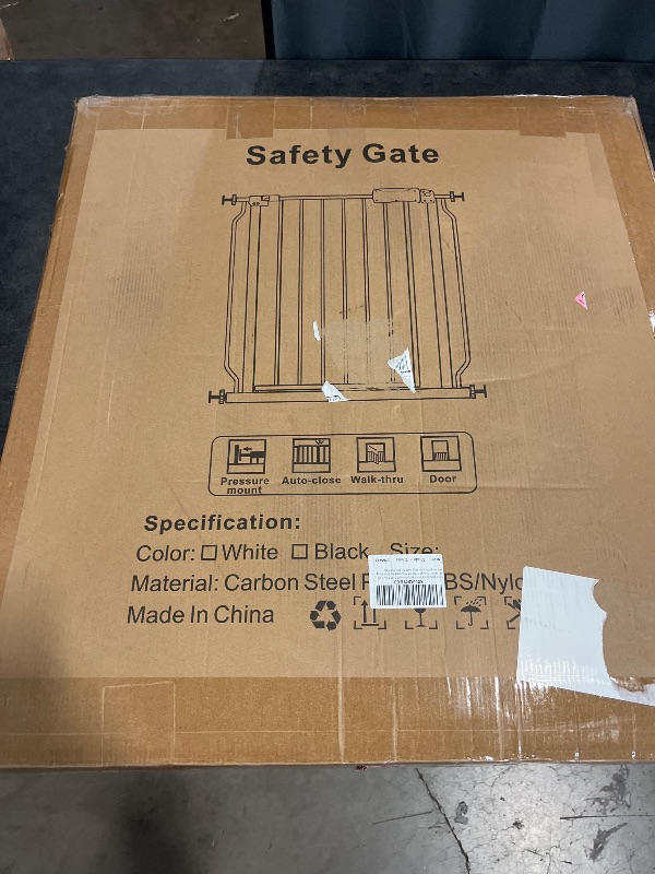 Photo 1 of Fairy Baby Extra Wide Baby Gate 81.1-85.8 Inch Wide, Walk Through Pressure Mounted No Drill for Doorways, Long and Large Tension Dog Gate for Pet and Kids