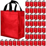 Photo 1 of 100 Medium Reusable Gift Bags with Handles - Ideal Party Favors & Shopping Bags (10 Colors)