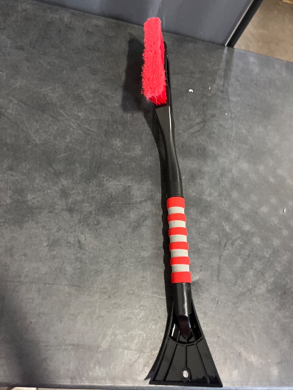 Photo 1 of FOVAL 27" Snow Brush with Wider Ice Scraper (4.73" Width), Snow Removal Tool Car Brush with Ergonomic Comfortable Foam Grip for Cars, Trucks, SUVs, Windshield (Heavy Duty ABS, PVC Brush)