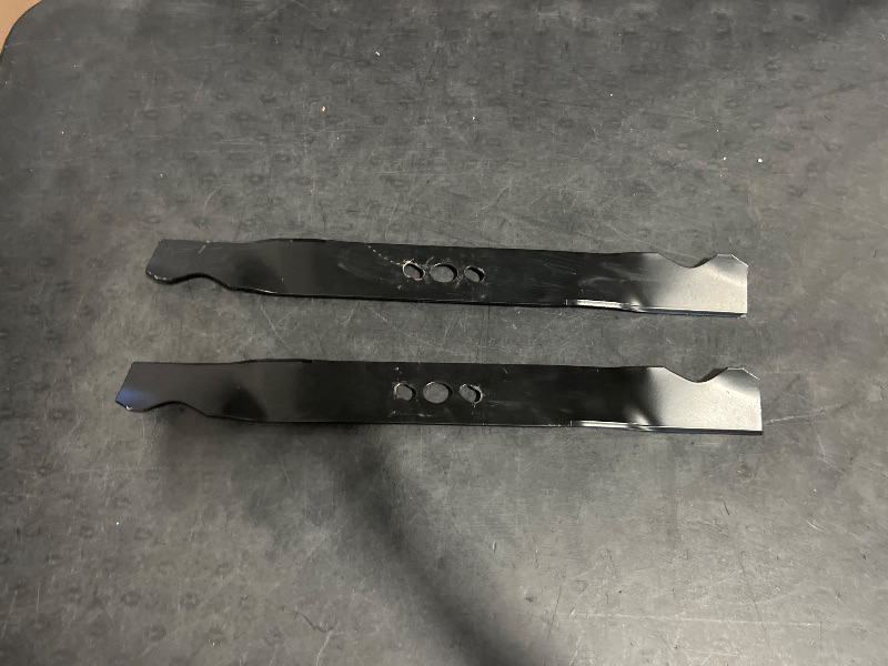 Photo 1 of 2Pcs 2105300125A Lawnmower Blade Replacement for Hyper Tough Push Mower Parts - 20" Lawn Mower 101000001 Blade Replace for Stens 355-101 Standard Blade Compatible with HyperTough MNA152505 MNA152701