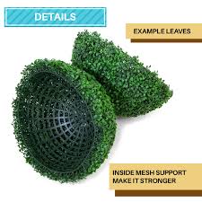 Photo 1 of 1 Pack 15 Inch Artificial Topiary Balls Rose Leaf Faux Boxwood Balls for Garden Backyard Home Wedding Birthday Party Indoor Outdoor Decor