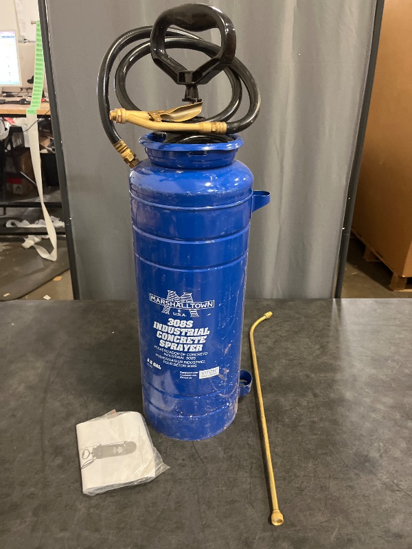View 2 of Marshalltown Industrial Concrete Pump Sprayer, 3.5 Gallon Pump Sprayer with Brass Wand, for Solvents and Spray Overspray, 308S