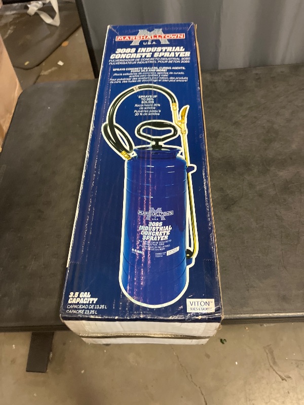 View 3 of Marshalltown Industrial Concrete Pump Sprayer, 3.5 Gallon Pump Sprayer with Brass Wand, for Solvents and Spray Overspray, 308S