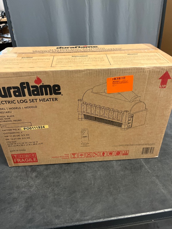Photo 1 of duraflame Electric Log Set 400 Sq Ft Heater, Faux Logs Insert with Lifelike Flames for Existing Fireplaces, Remote Control Included