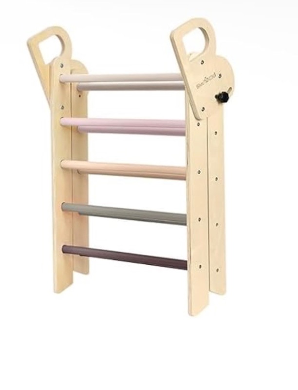 Photo 1 of BlueWood Pikler Triangle Set  - Montessori Philosophy Climbing Set for Toddlers, Foldable Indoor Jungle 