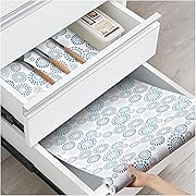 Photo 1 of Drawer and Shelf Liner, Non-Slip Kitchen Cabinet Liners Non-Adhesive Thick Strong Grip Waterproof Washable Mats Protect Dresser Shelves Cupboard Bathroom Cabinets, Spiral, 18 in X 10 FT