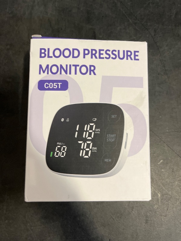 Photo 1 of Blood Pressure Monitor Automatic Upper Arm BP Machine for Home Use with Bluetooth App Sync 2x120 Memory Accurate Reading, Large LED Backlit Display Adjustable Cuff 8.7"-16.5" with Storage Bag