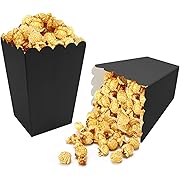 Photo 1 of 24 Pcs Popcorn Boxes Mini Paper Popcorn Box Cardboard Popcorn Container for Party, Black